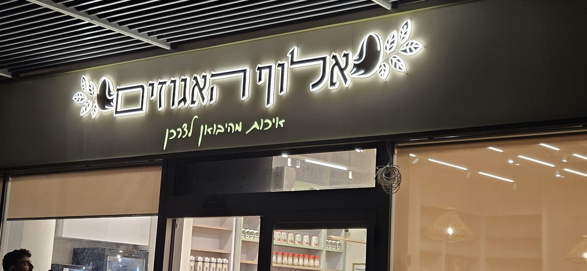אותיות תלת-מימד מוארות — אלוף האגוזים