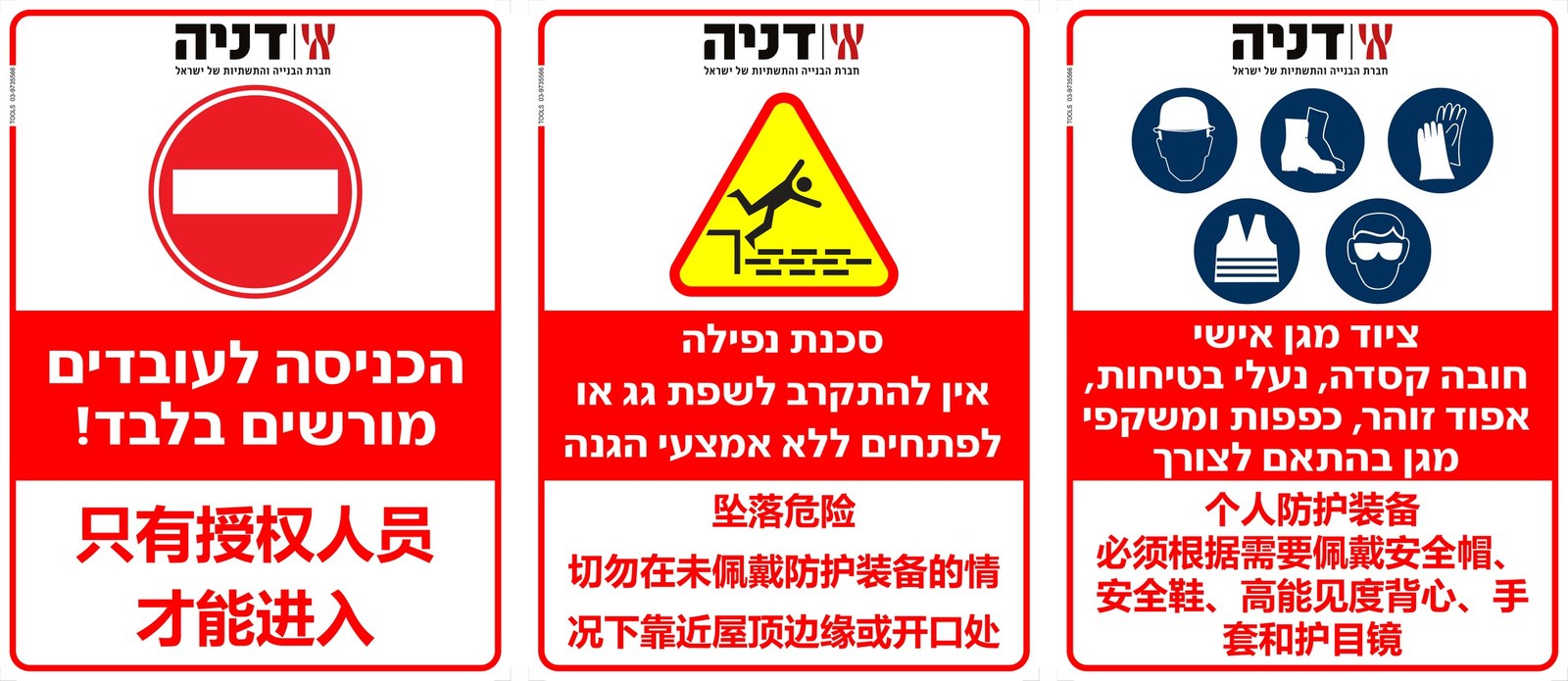 כל השילוט שצריך באתר בנייה חדש — רשימה וכמויות