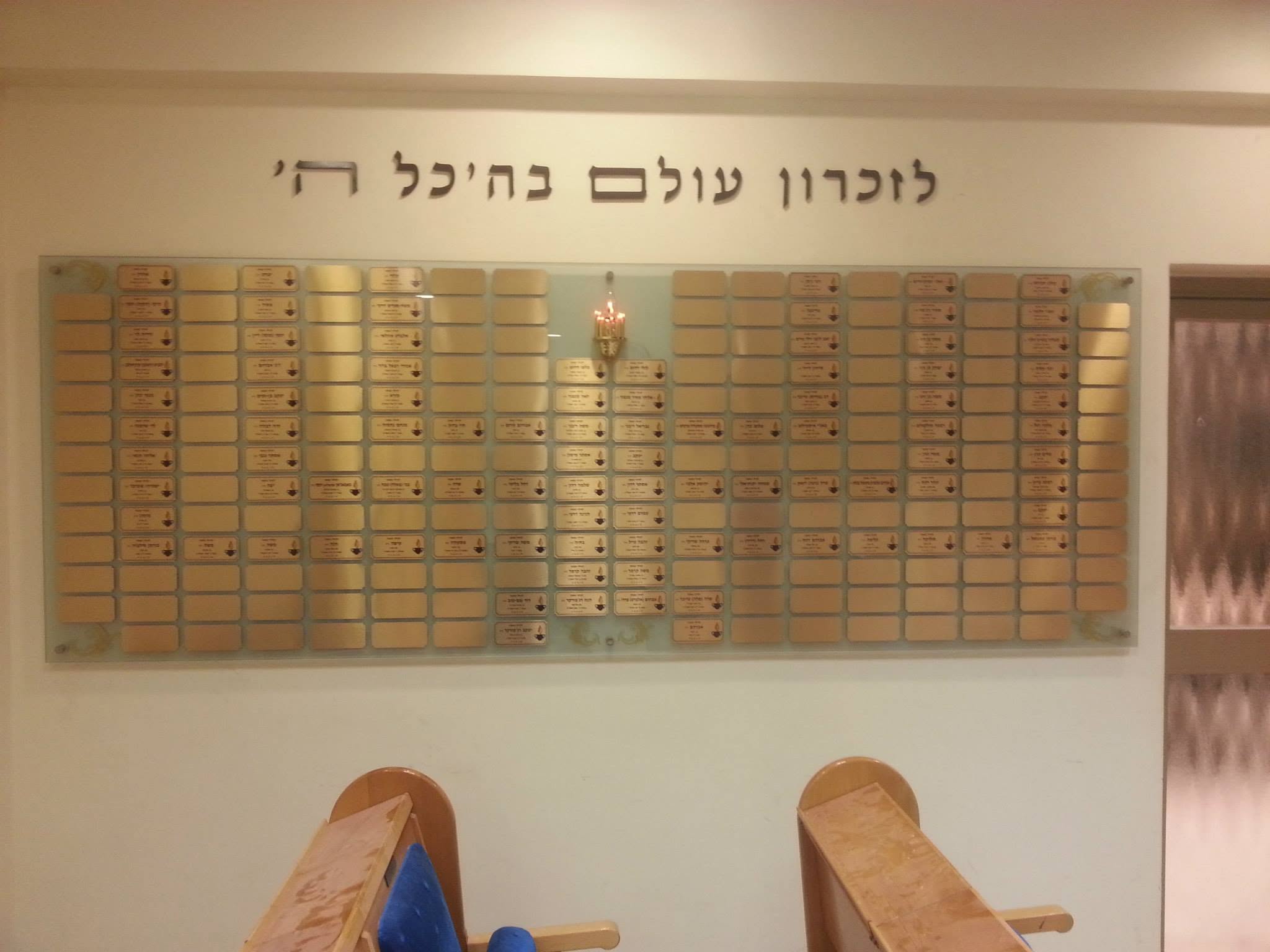 לוח זיכרון בית כנסת שבת אחים שוהם